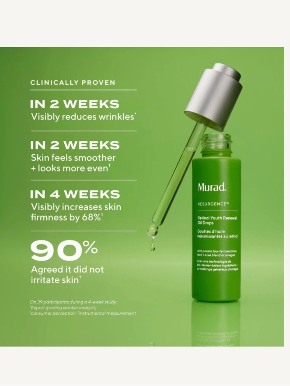 Murad Resurgence Retinol Youth Renewal Oil Drops — Green